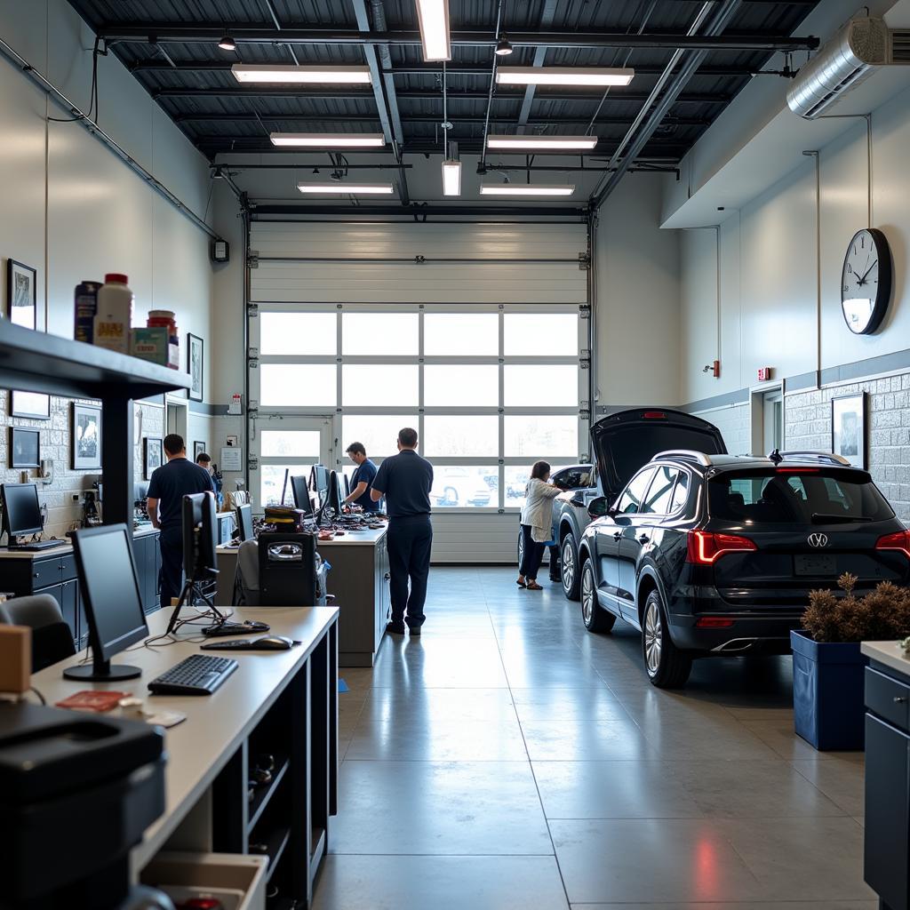 Modern Car Body Repair Shop Interior in Elgin