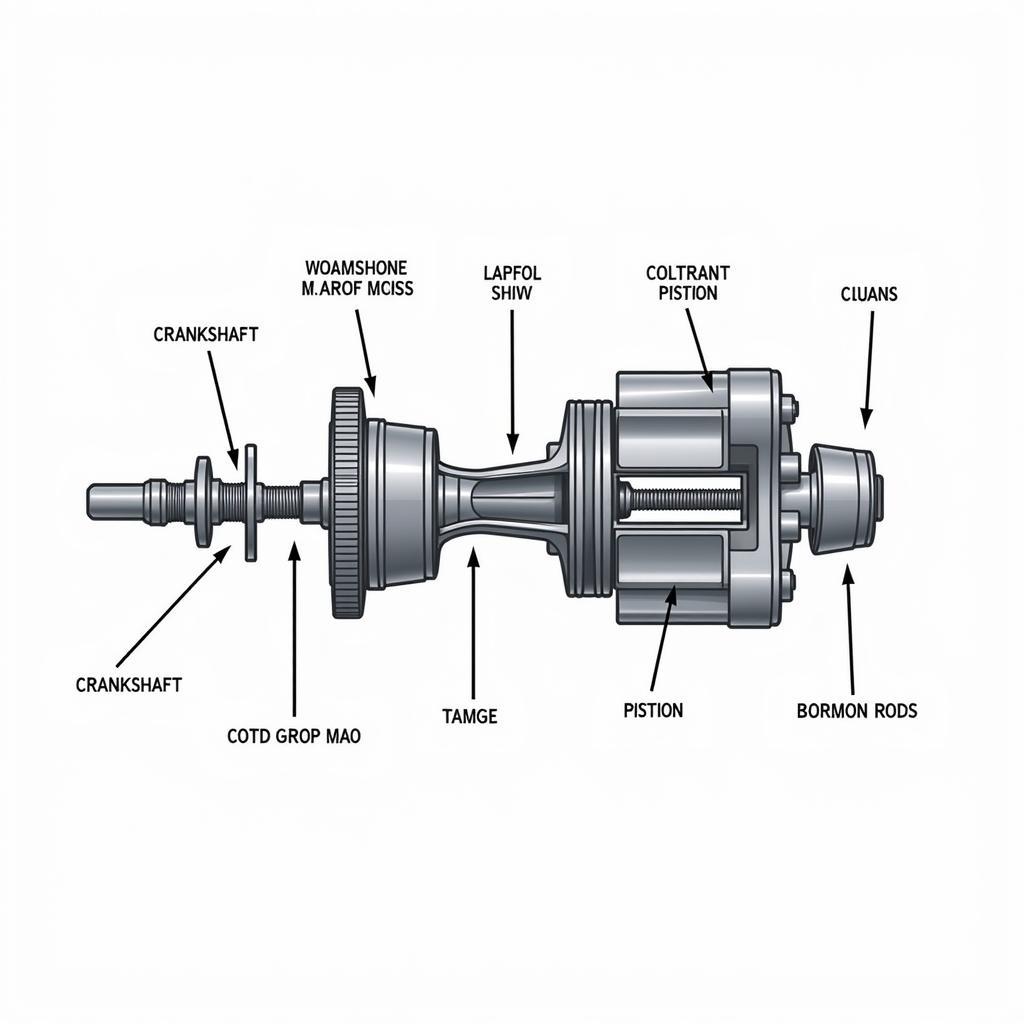 Engine Components Vector Diagram