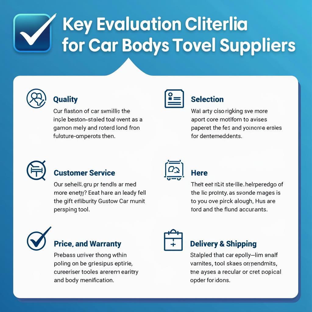 Checklist for Evaluating Car Body Repair Tool Suppliers