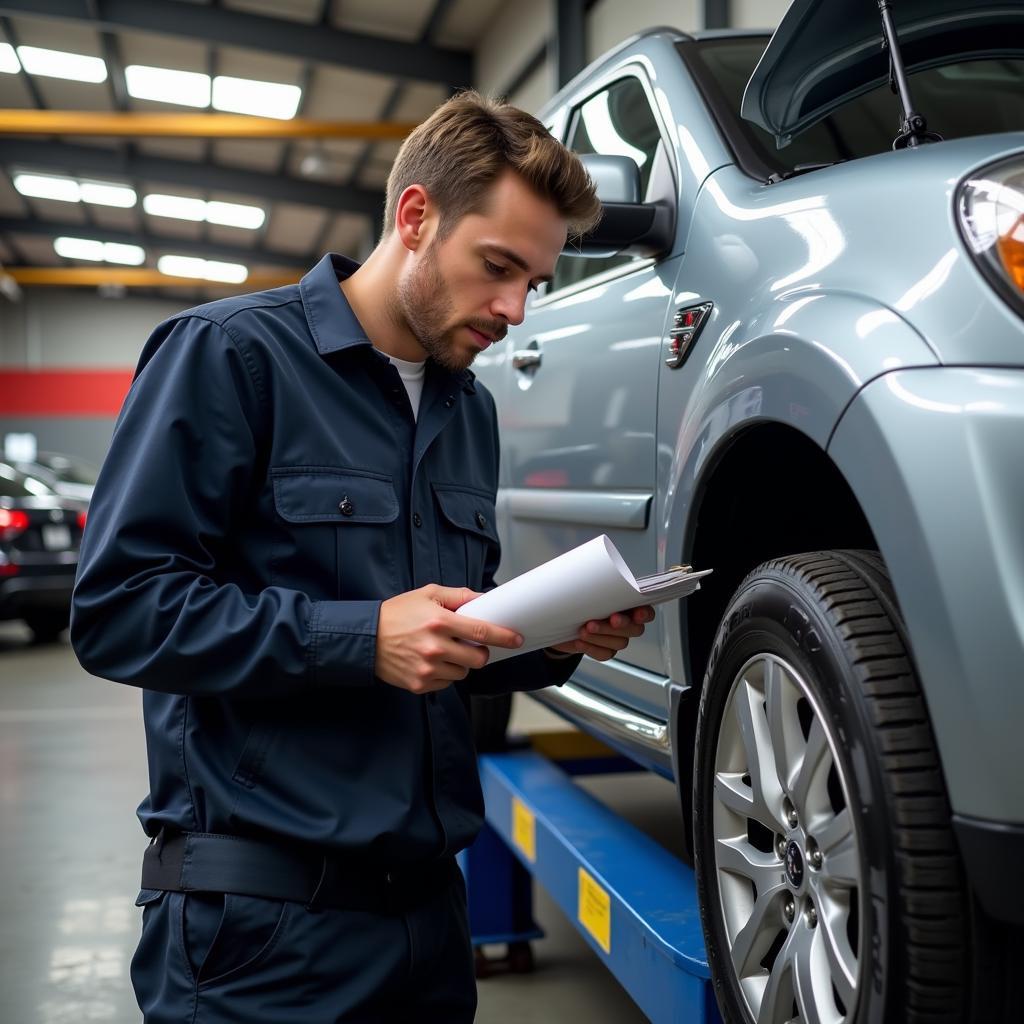 Final Inspection of Car Body Repair in Ellesmere