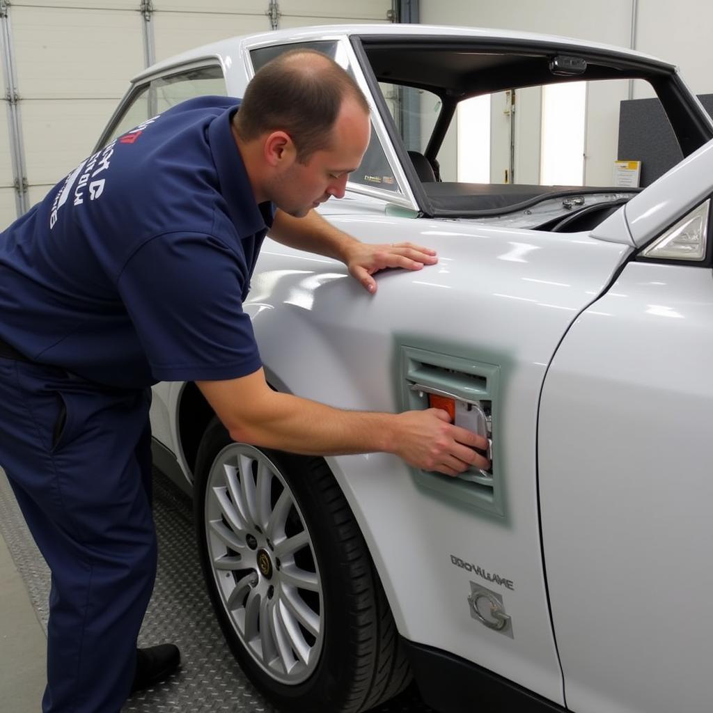 Final Inspection of Car Body Repair in Horley