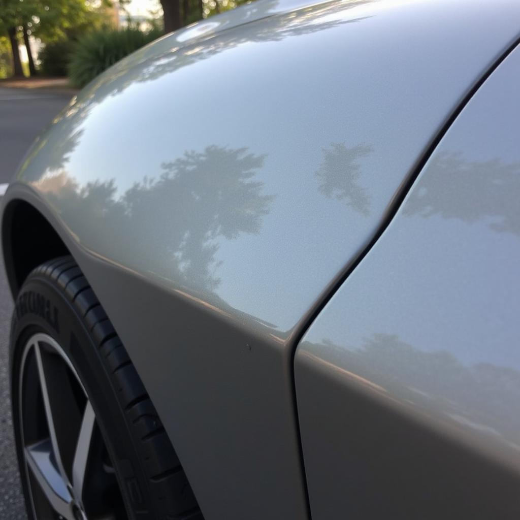 A gleaming car after a completed ace car body repair job, looking brand new