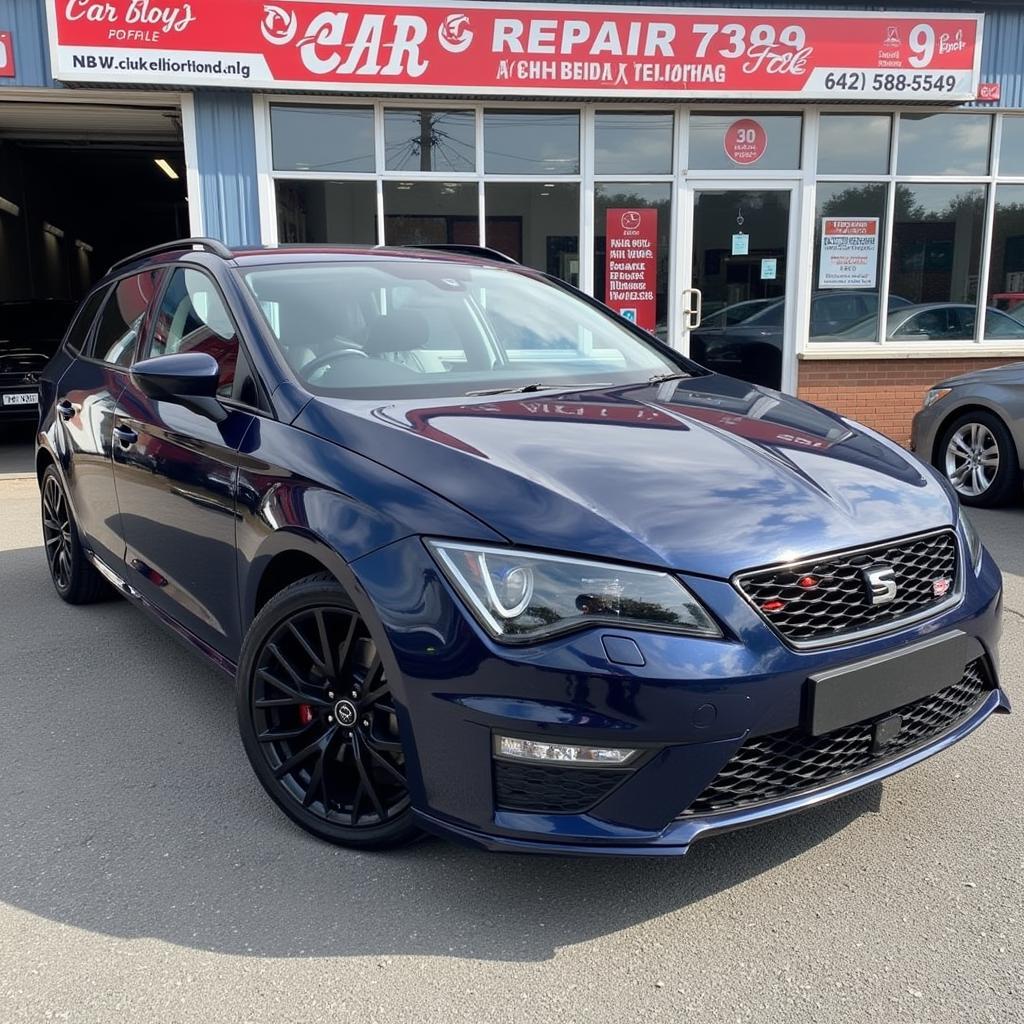 A freshly repaired car in Richmond, Surrey