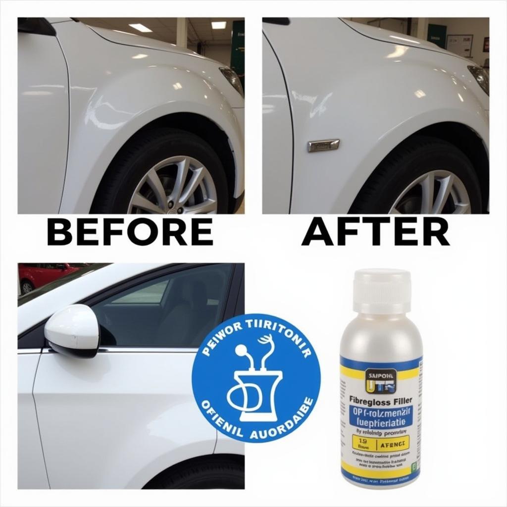 Finished Car Bodywork Repair with UPOL Fibreglass Filler