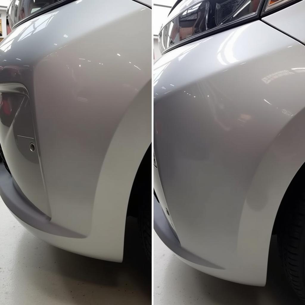 Finished Car Bumper Paint Repair