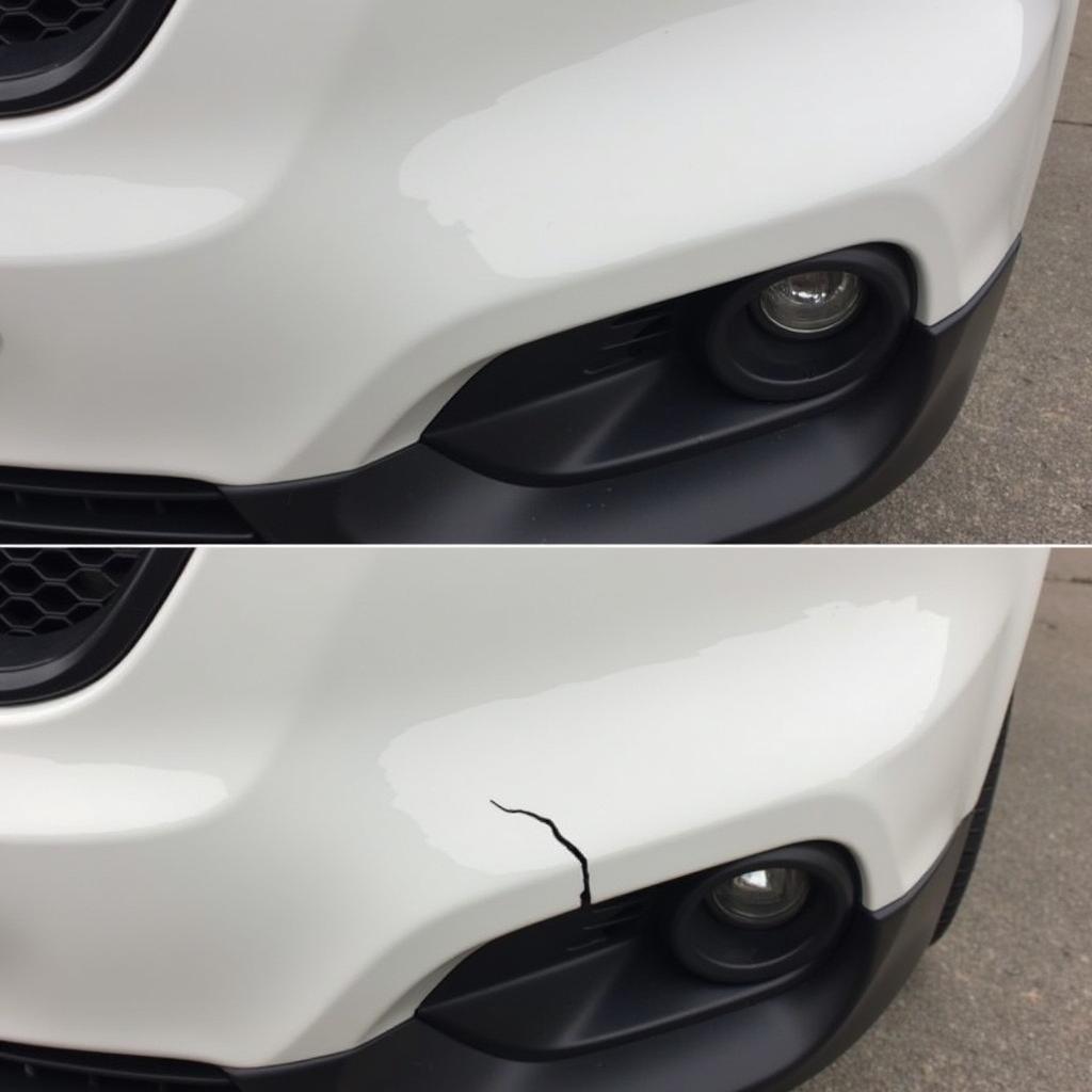 Finished Car Bumper Repair using a Kit