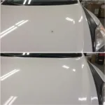 Finished Car Hood Paint Chip Repair