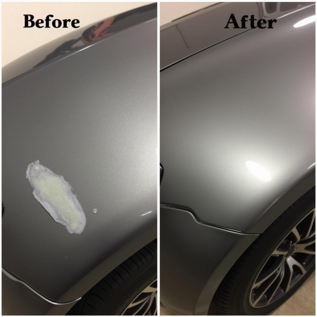 Finished Spot Repair Blend on Car