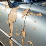 Car paint flaking due to sun exposure