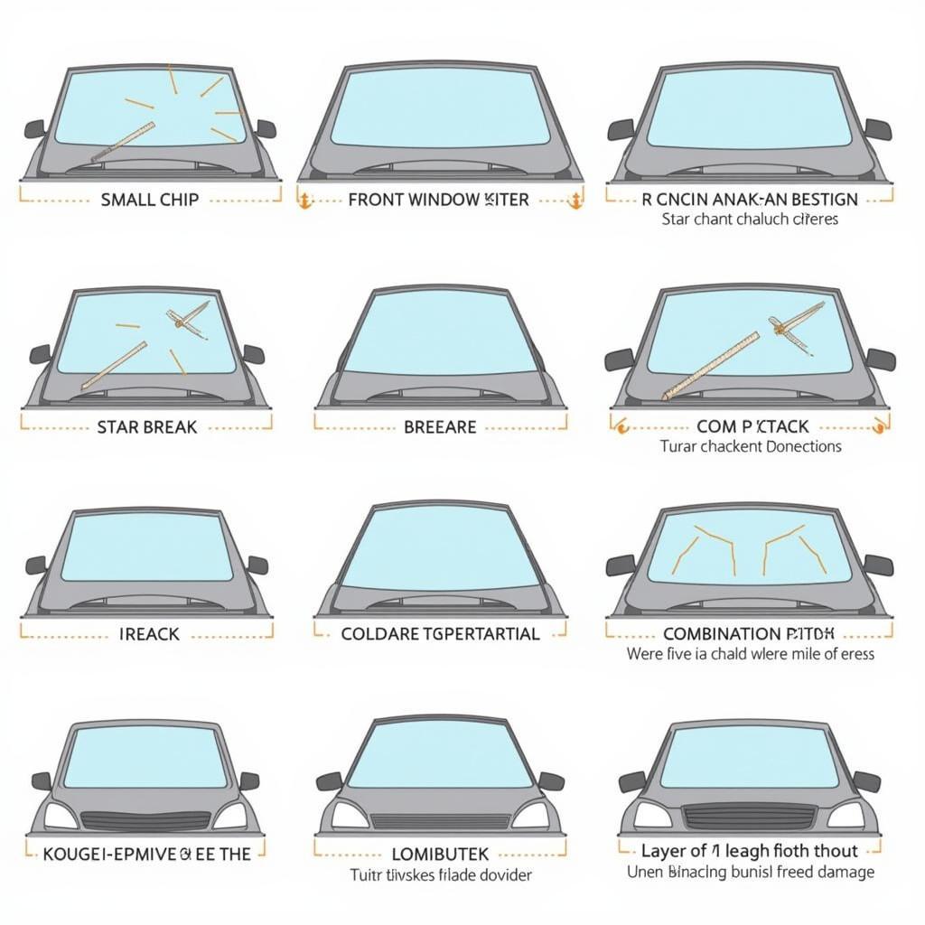 Types of Front Car Window Damage