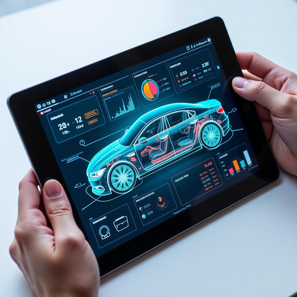 Futuristic F Car Diagnostic Interface