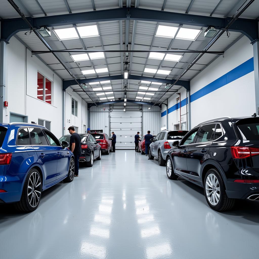 Inside a Haywards Heath Car Body Repair Shop