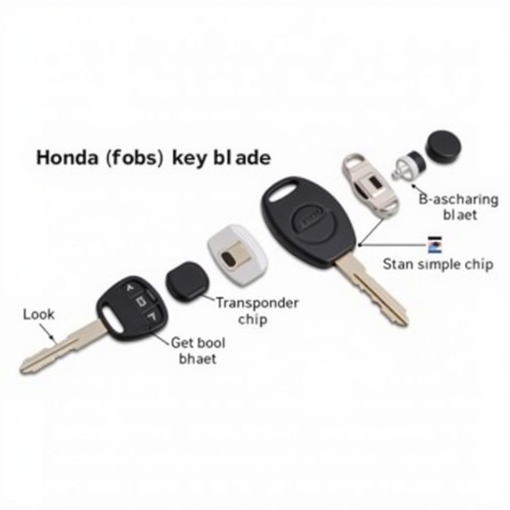 Honda Car Key Components Exploded View