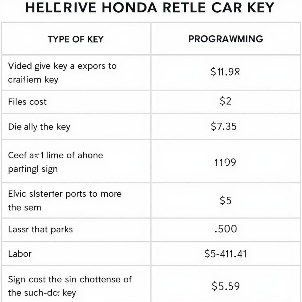 Factors Affecting Honda Civic Car Key Repair Costs: Key Type, Programming, Labor