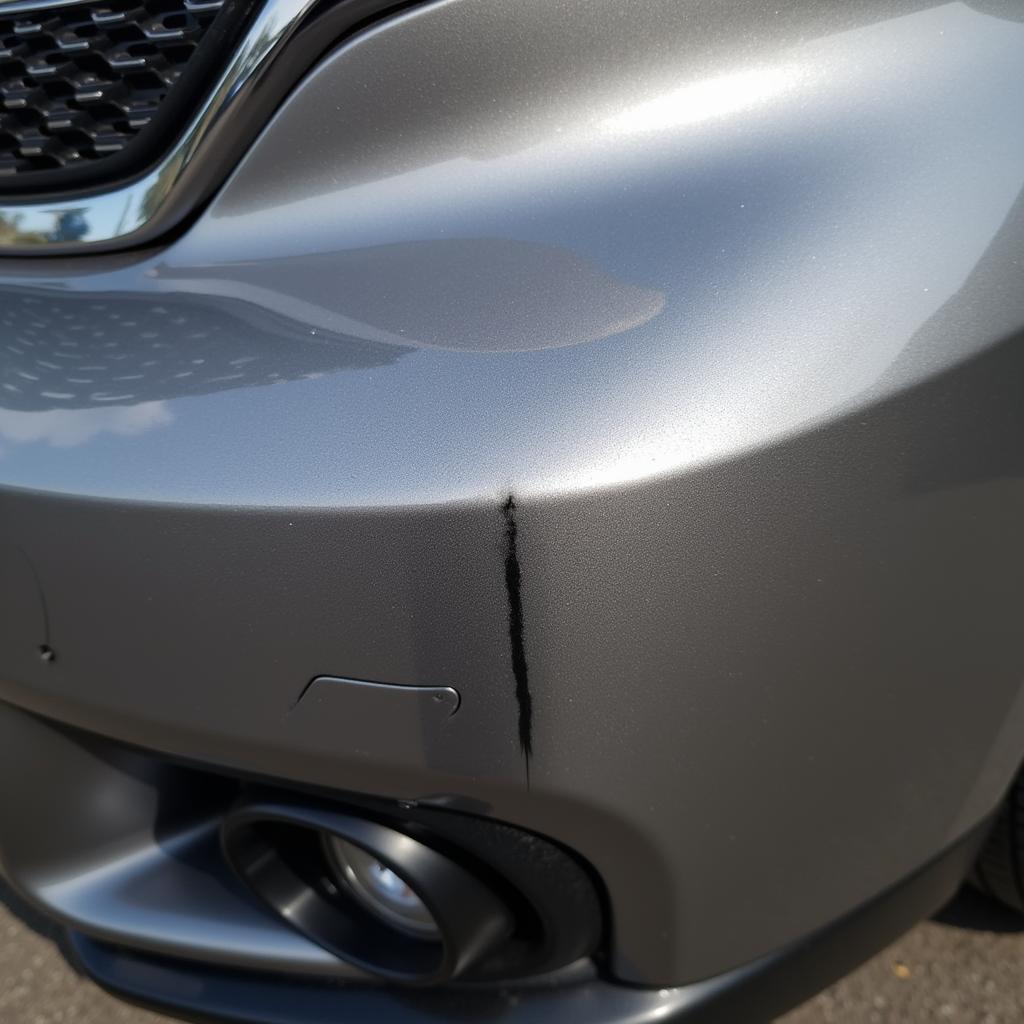 Identifying a deep scratch on a car