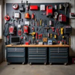 Tools used in a Kent car body repair shop