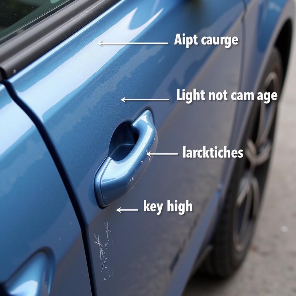 Keyed Car Door Damage Assessment