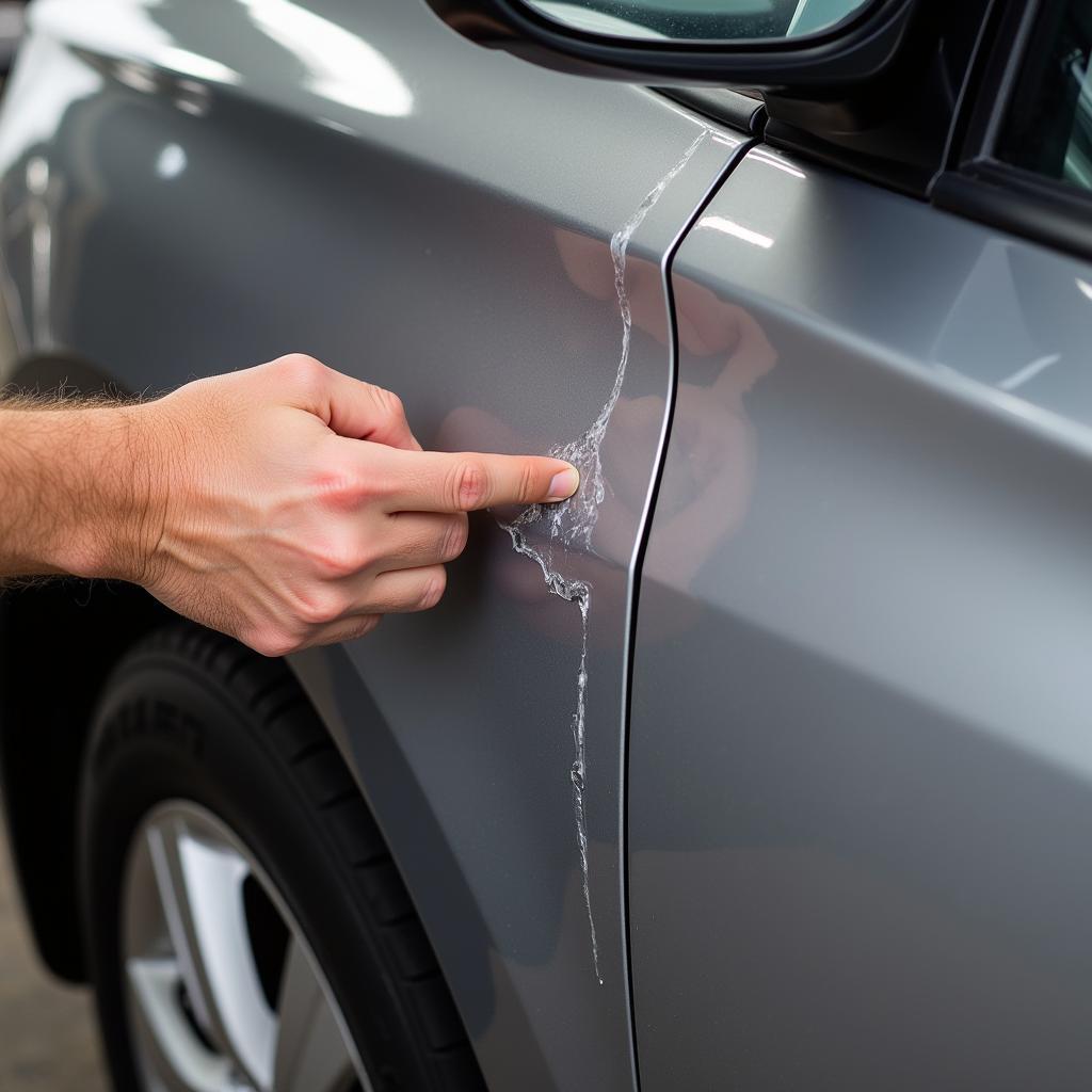 Assessing Keyed Car Door Damage