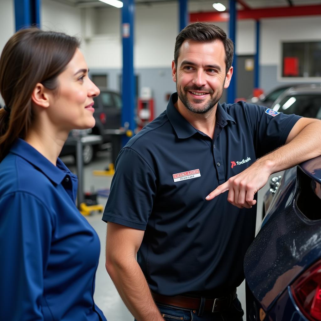 Consulting with a Car Repair Specialist in Kingskerswell