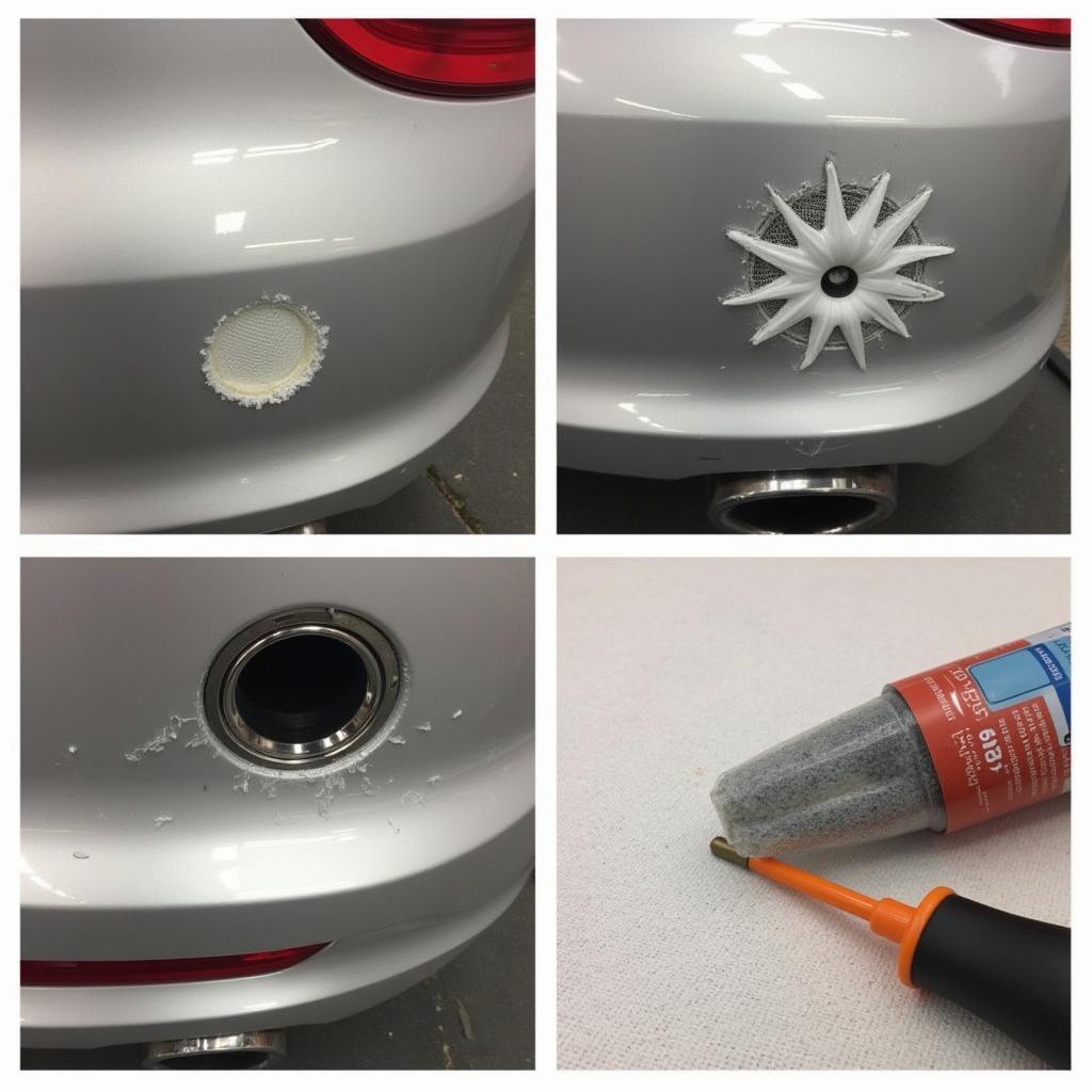 Repairing a Large Hole in Car Bumper with Fiberglass