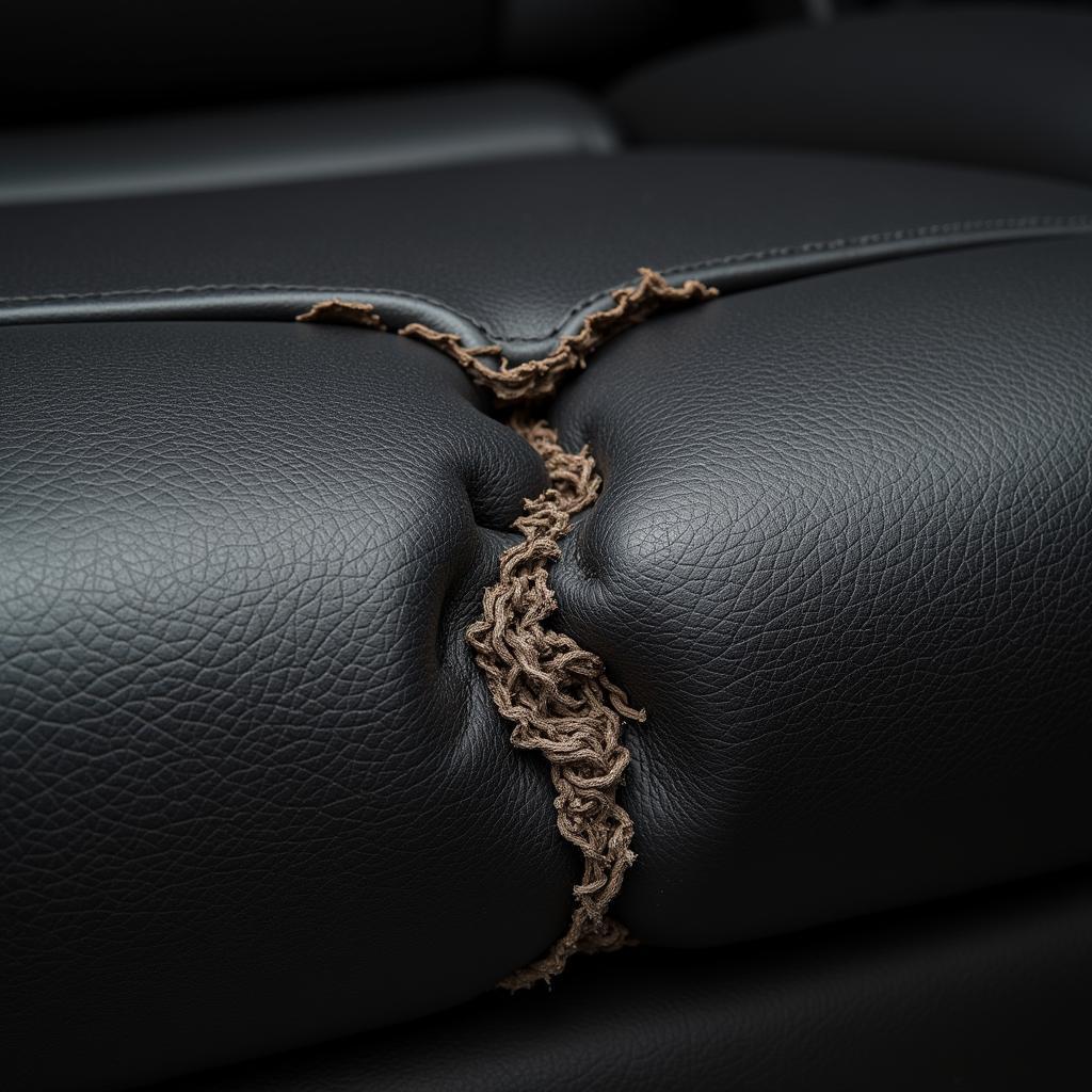 Assessing the Rip in a Leather Car Seat