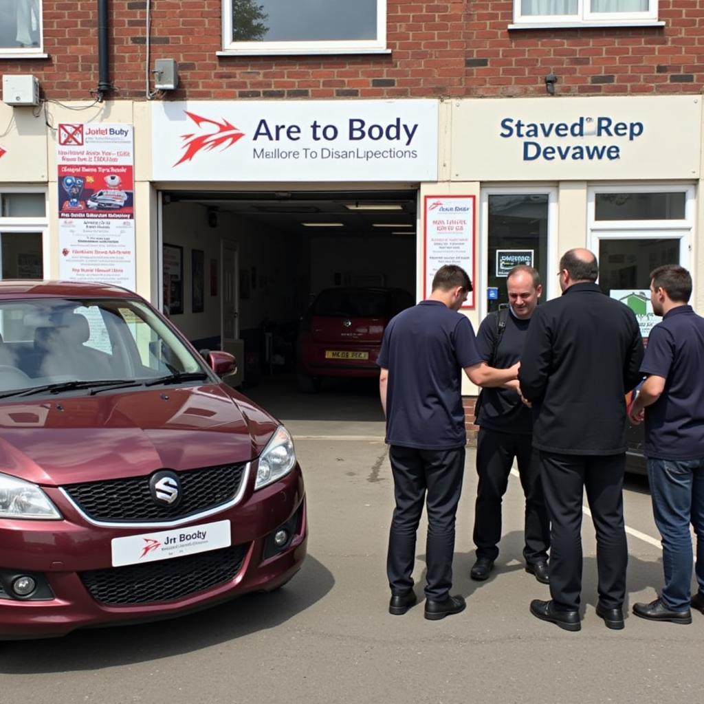 Local car body repair shop in Wigan, highlighting community involvement and personalized service.