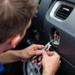 Locksmith Repairing Car Door Latch