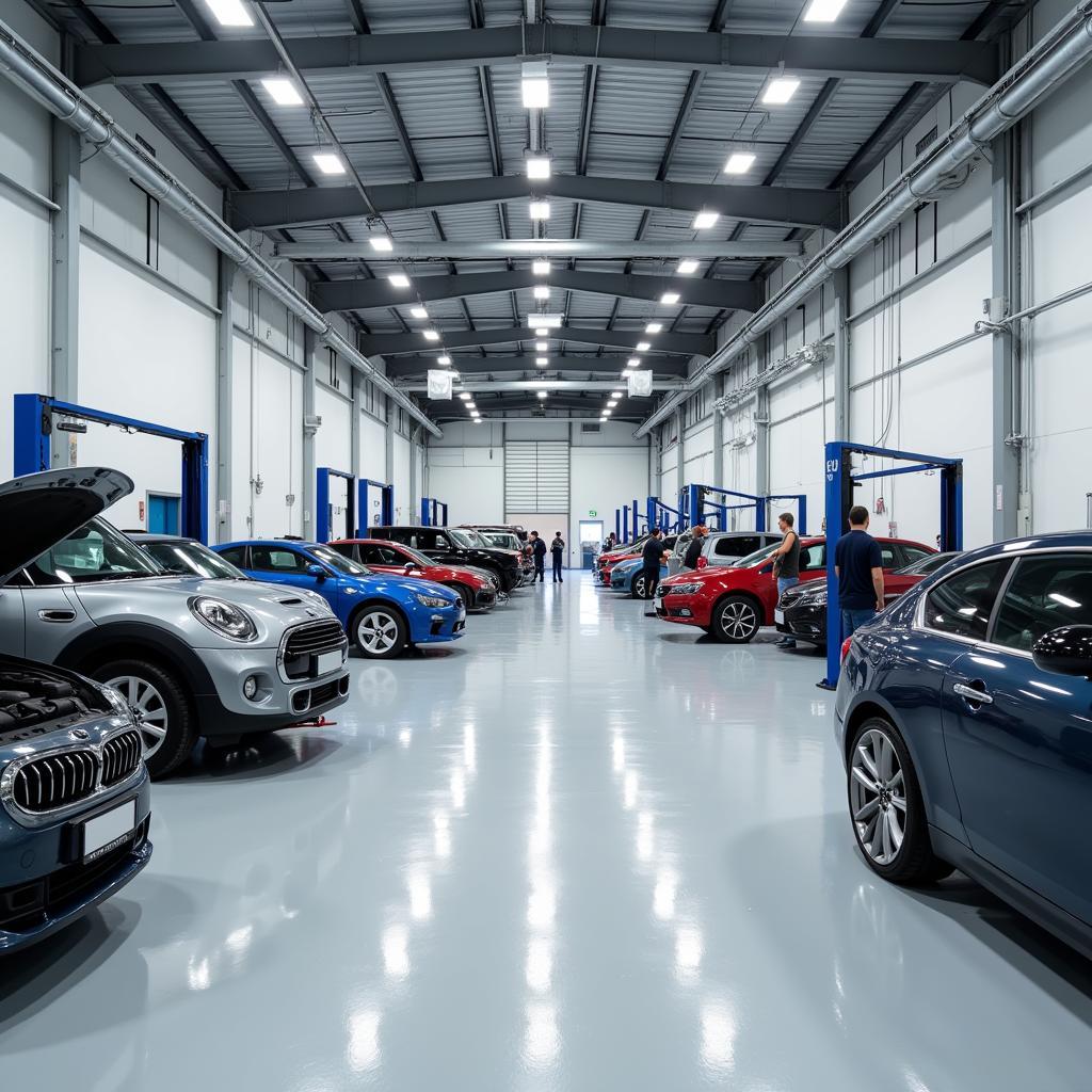 Inside a Maidstone Car Body Shop