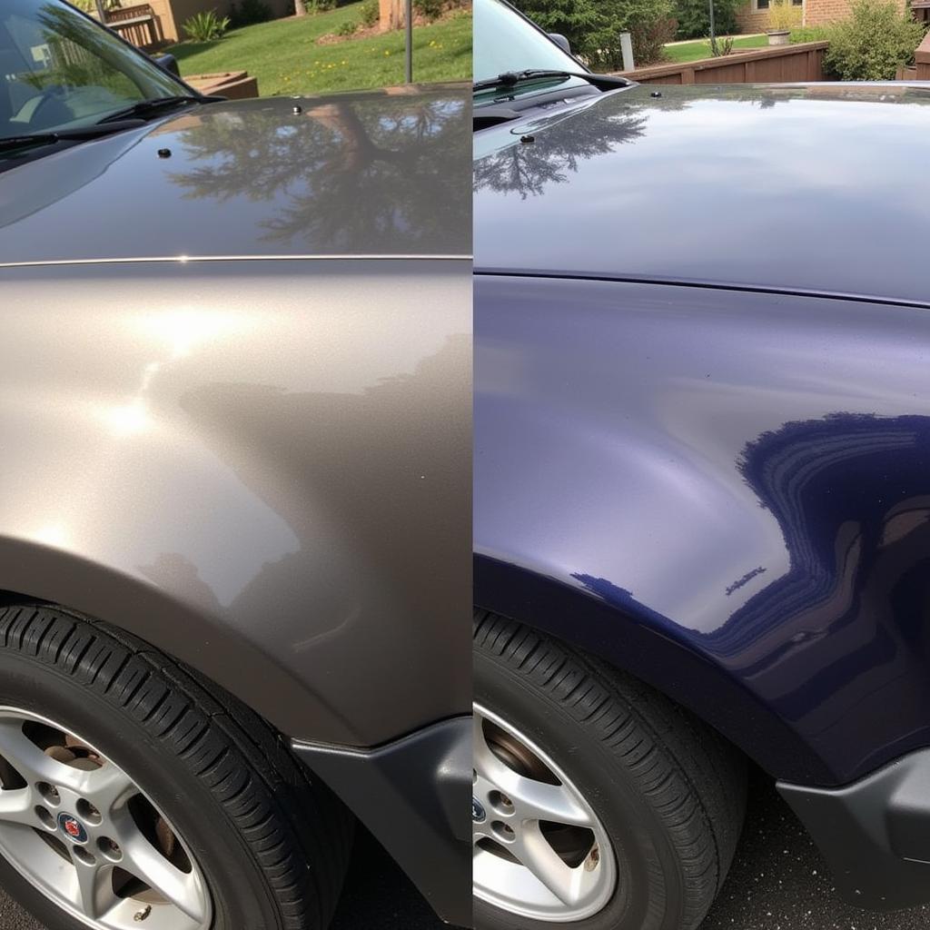 Maintained Car Paint vs. Neglected Car Paint