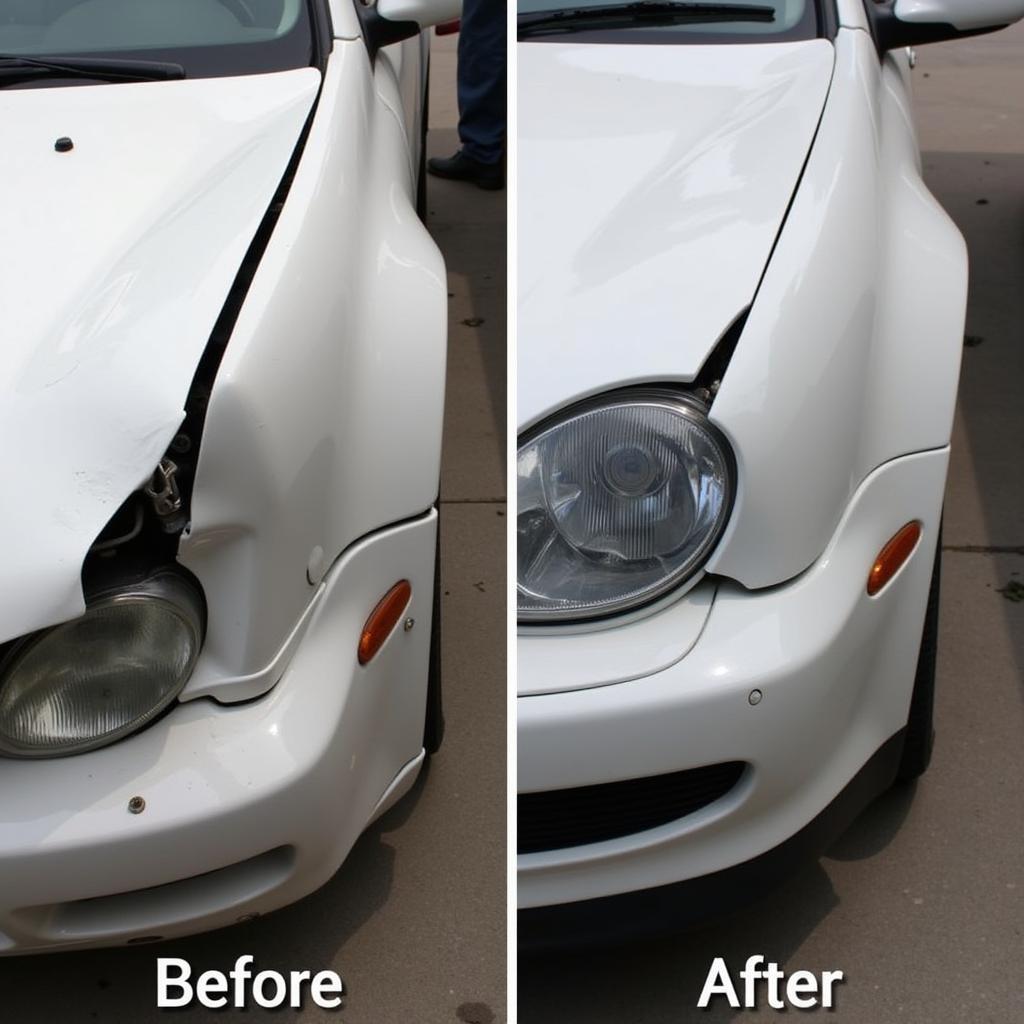 Major Car Body Damage Repair Before and After