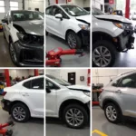 Step-by-step process of major collision repair in Long Eaton, including frame straightening and panel replacement.