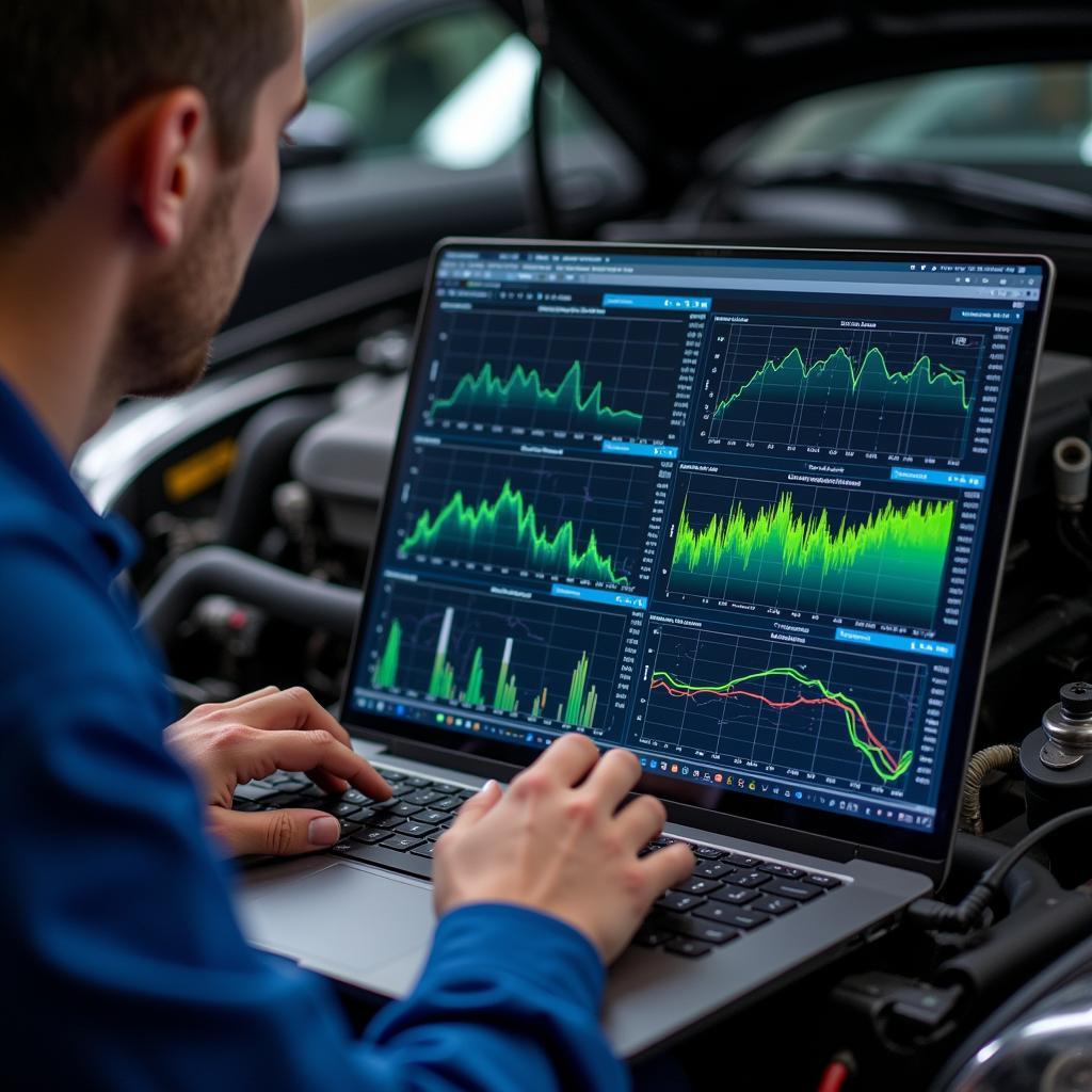 Experienced Mechanic Analyzing Diagnostic Results in Sussex