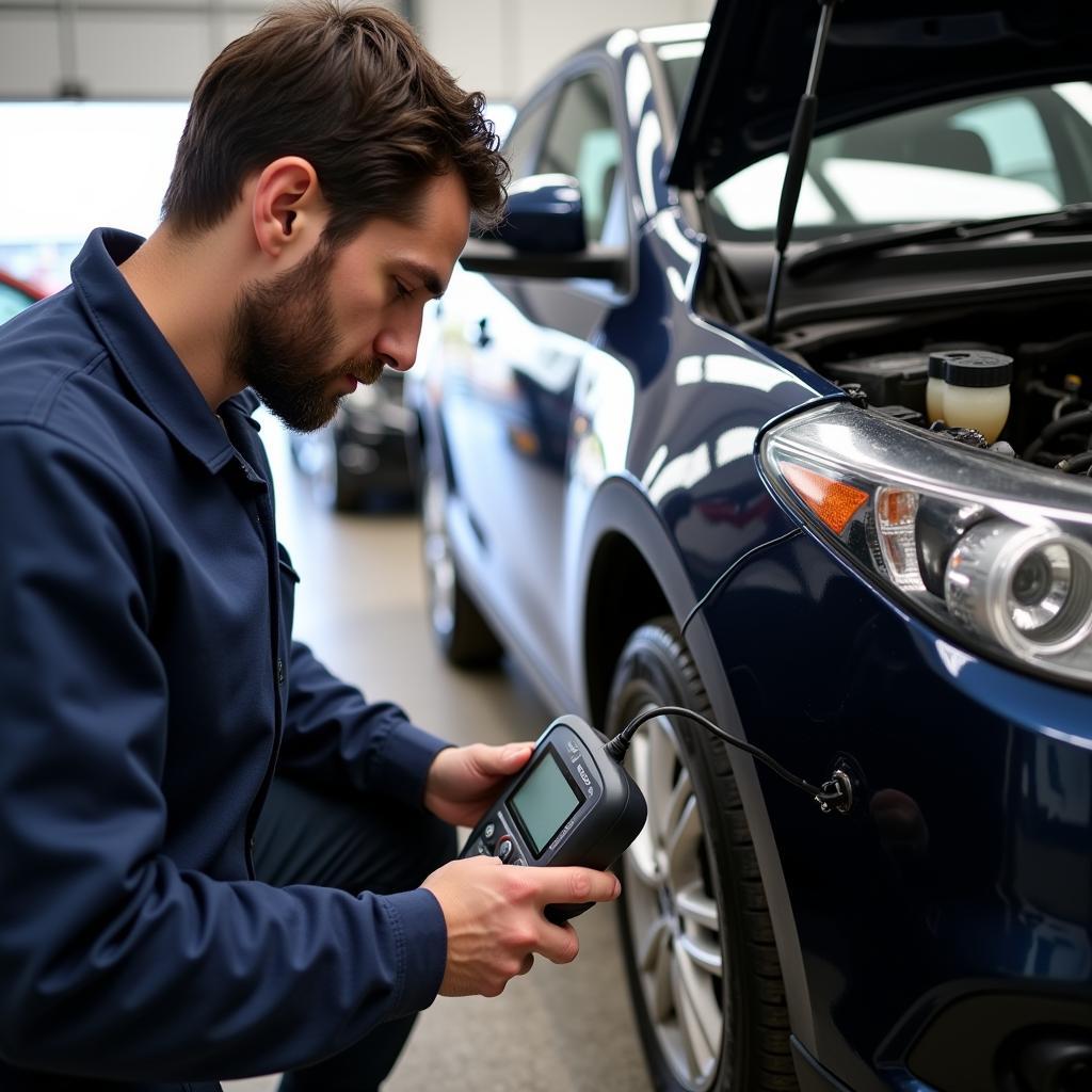 Mechanic Performing Car Diagnostic in White River Mpumalanga