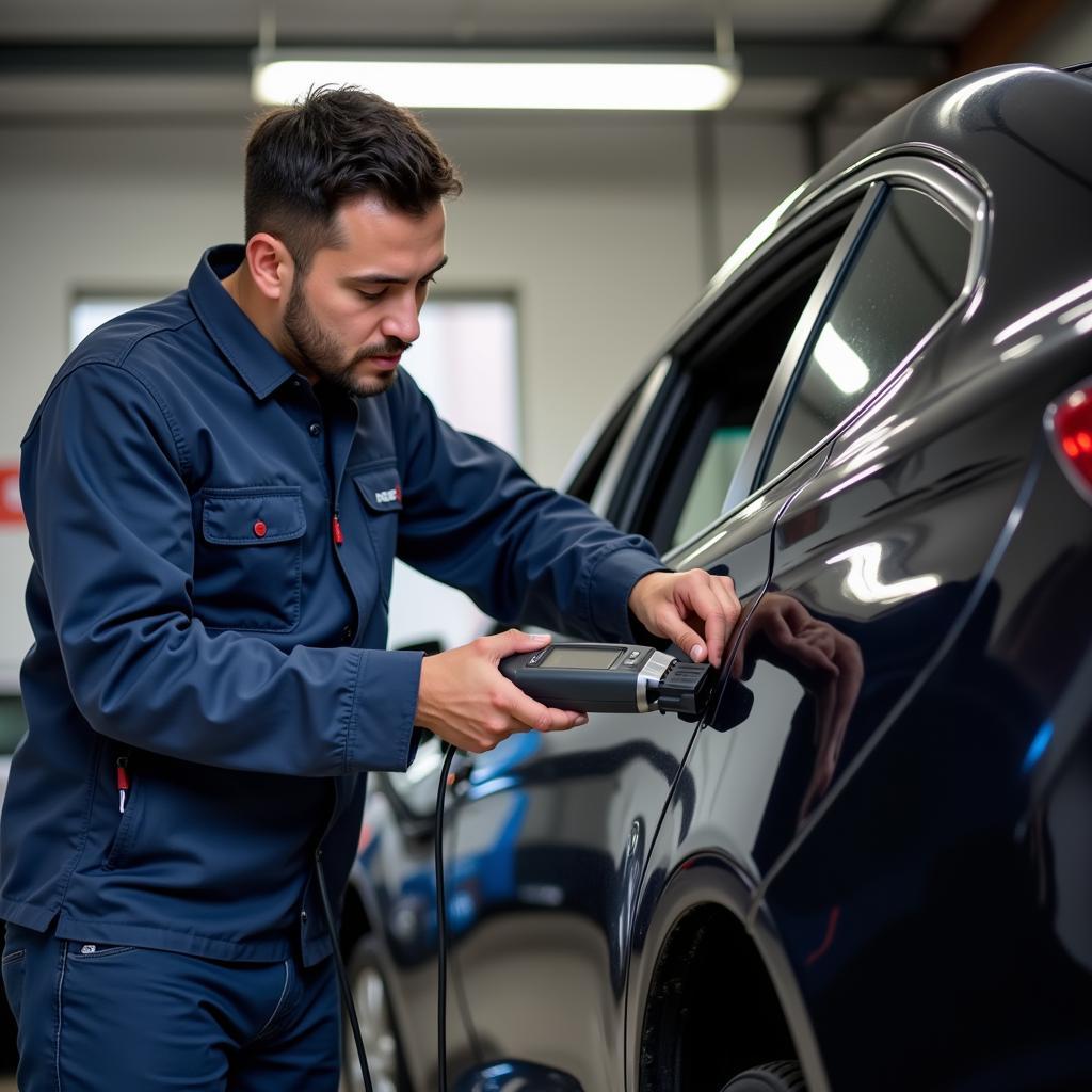 Mechanic Performing Car Diagnostics in Pietermaritzburg