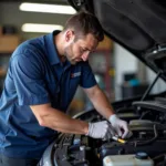 Mechanic Repairing Car AC in Campbelltown