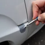 Repairing a Minor Chip on a Car Bumper