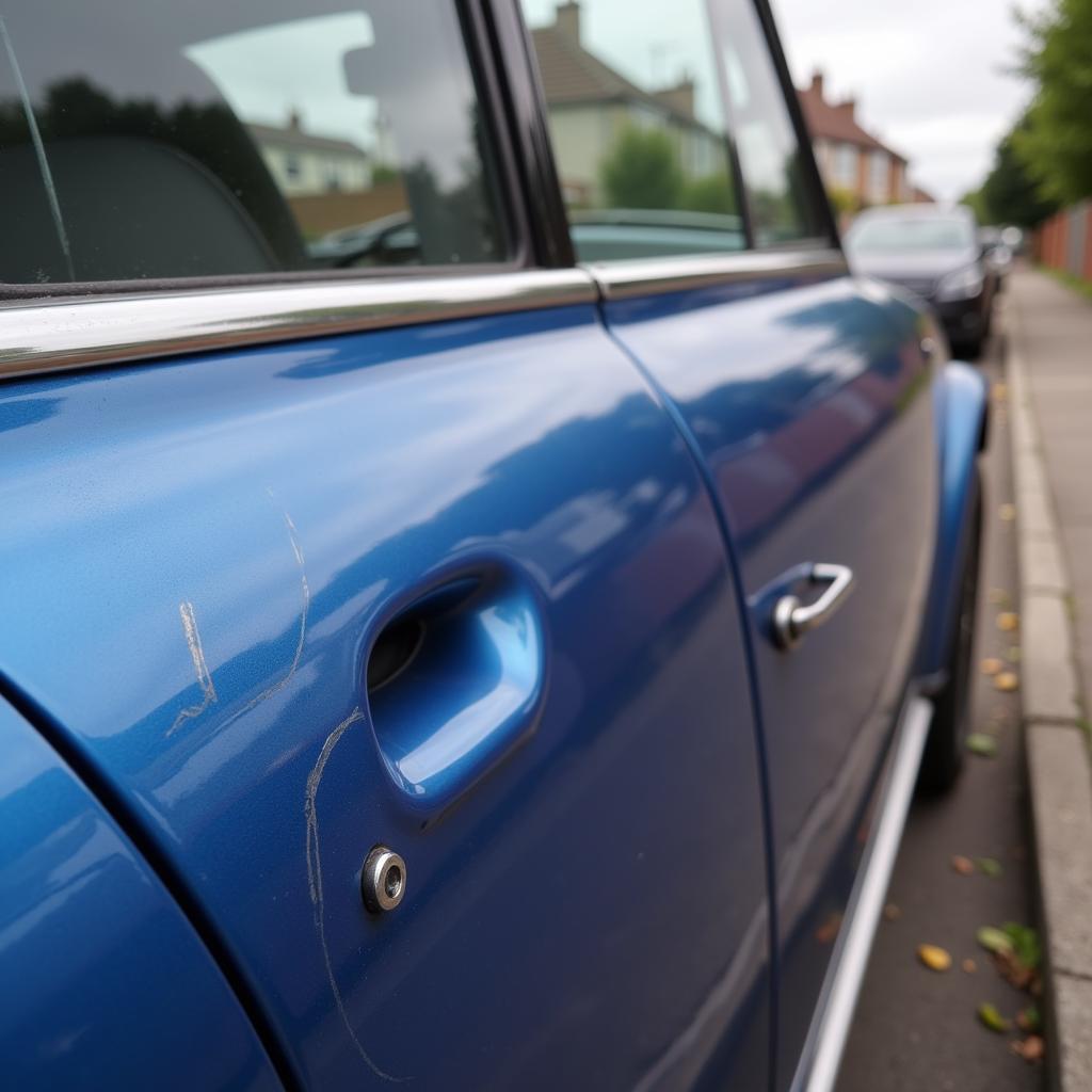 Minor Scratch on a Car Door in North London