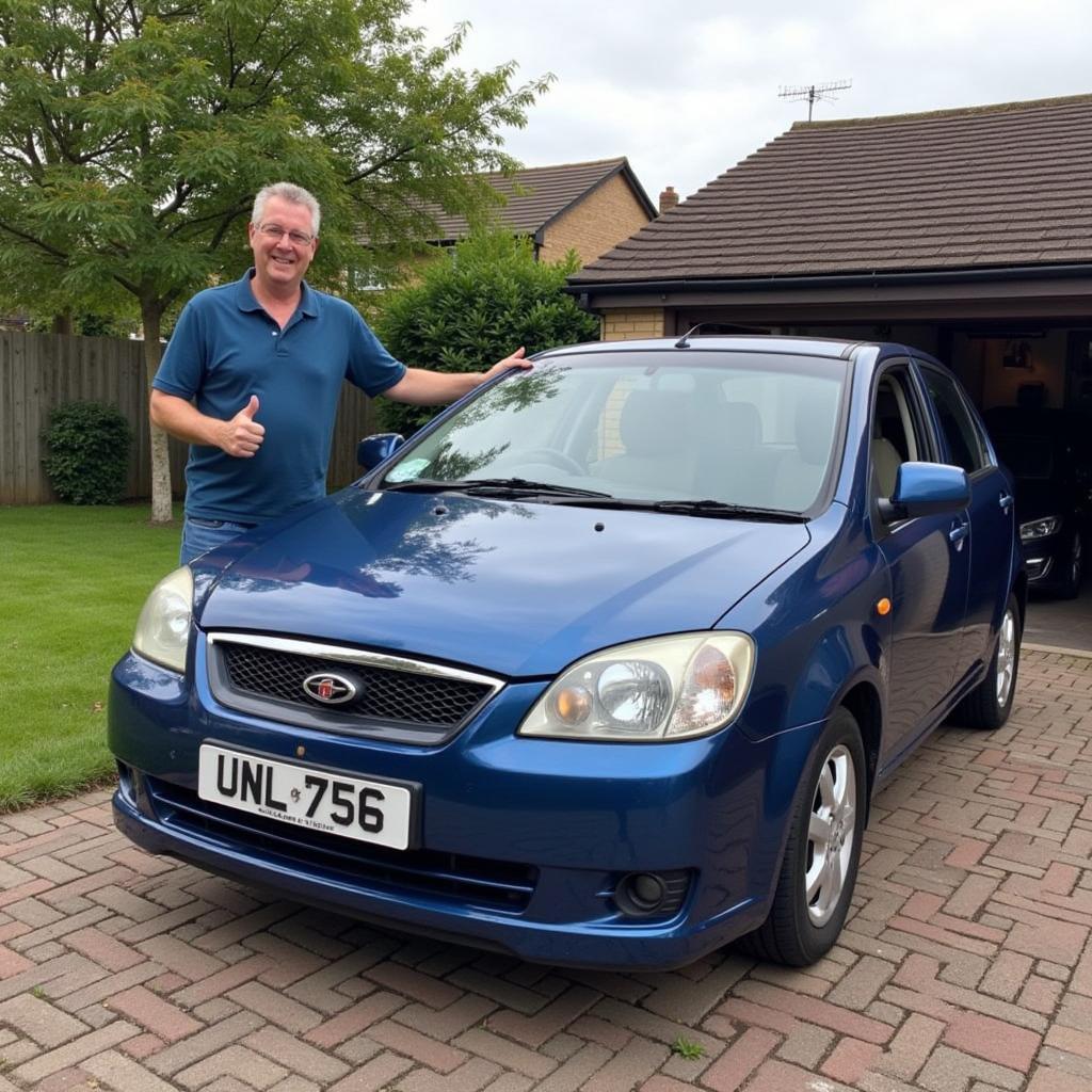 Happy Customer with Mobile Car Body Repair Service in Horsham