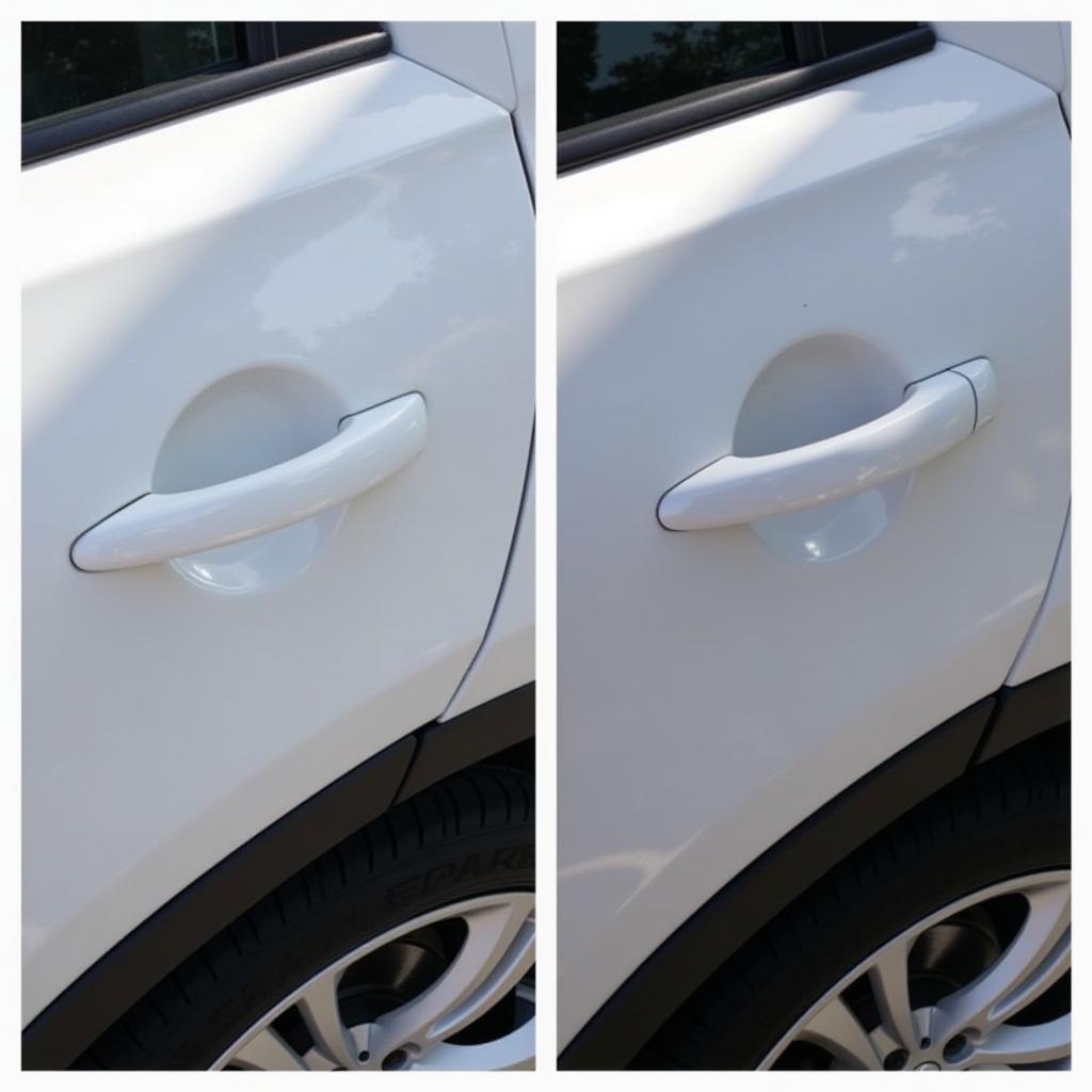 Before and After Mobile Car Paint Repair