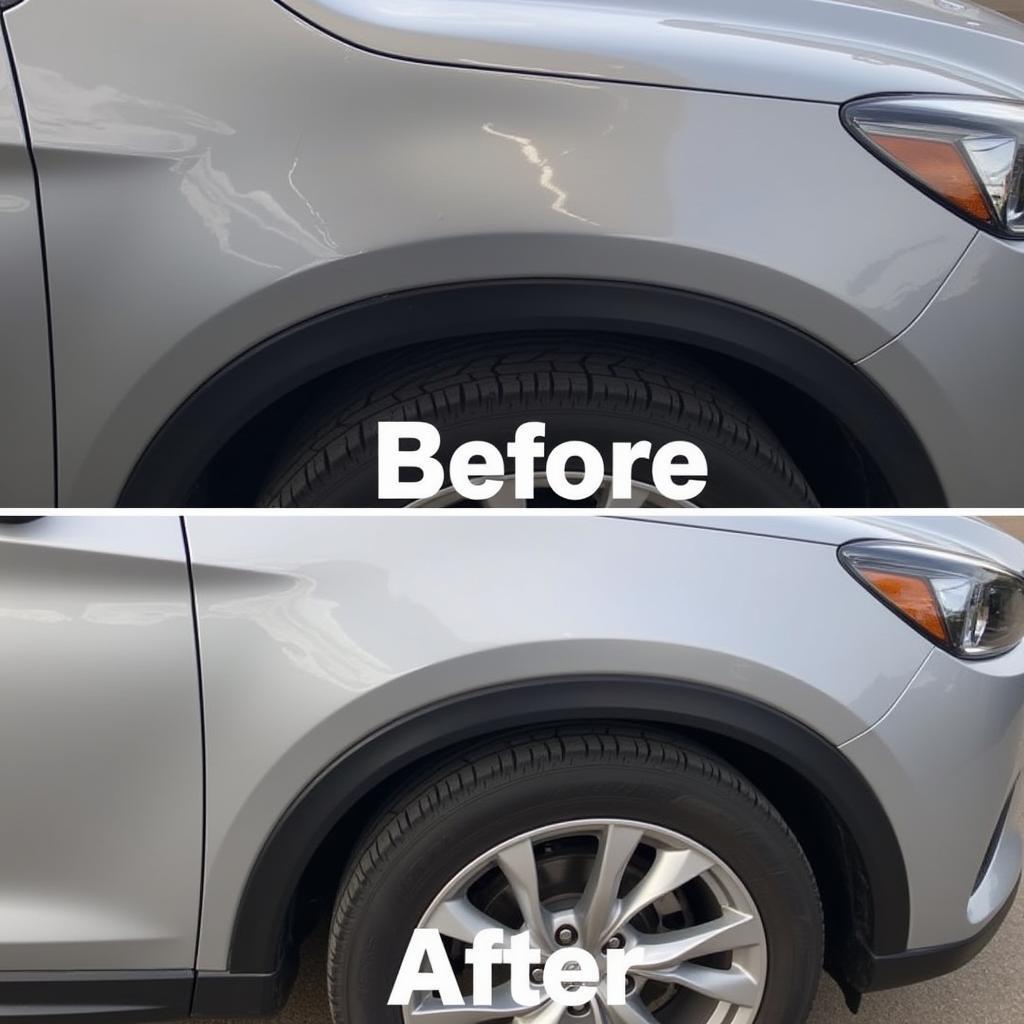 Before and After Mobile Car Paint Repair in Bristol