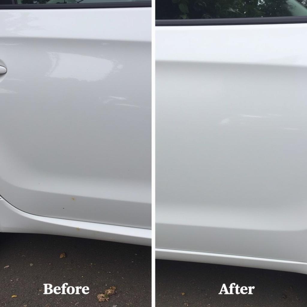 Before & After Mobile Car Paint Repair in Cardiff