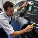 Mobile Car Paint Repair Paint Matching Process in Newcastle