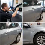 Mobile Car Paint Repair Process in Action