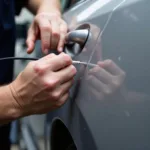 Mobile Car Paint Repair Technician at Work