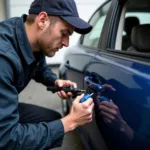 Mobile Car Paint Repair Technician Working in Liverpool