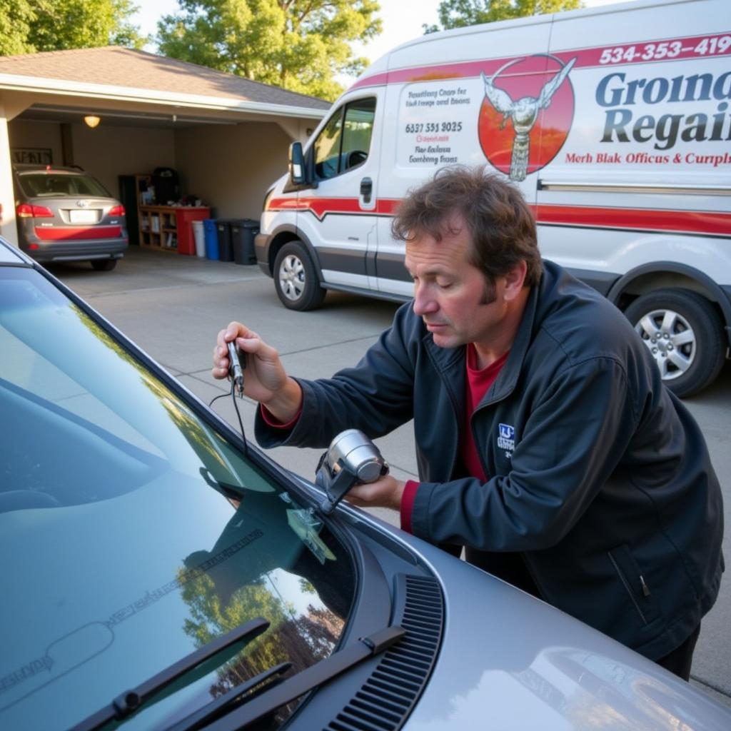 Mobile Car Window Repair Chico CA: Technician at Work