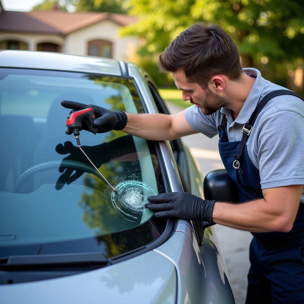 Mobile Car Window Repair Service in Action