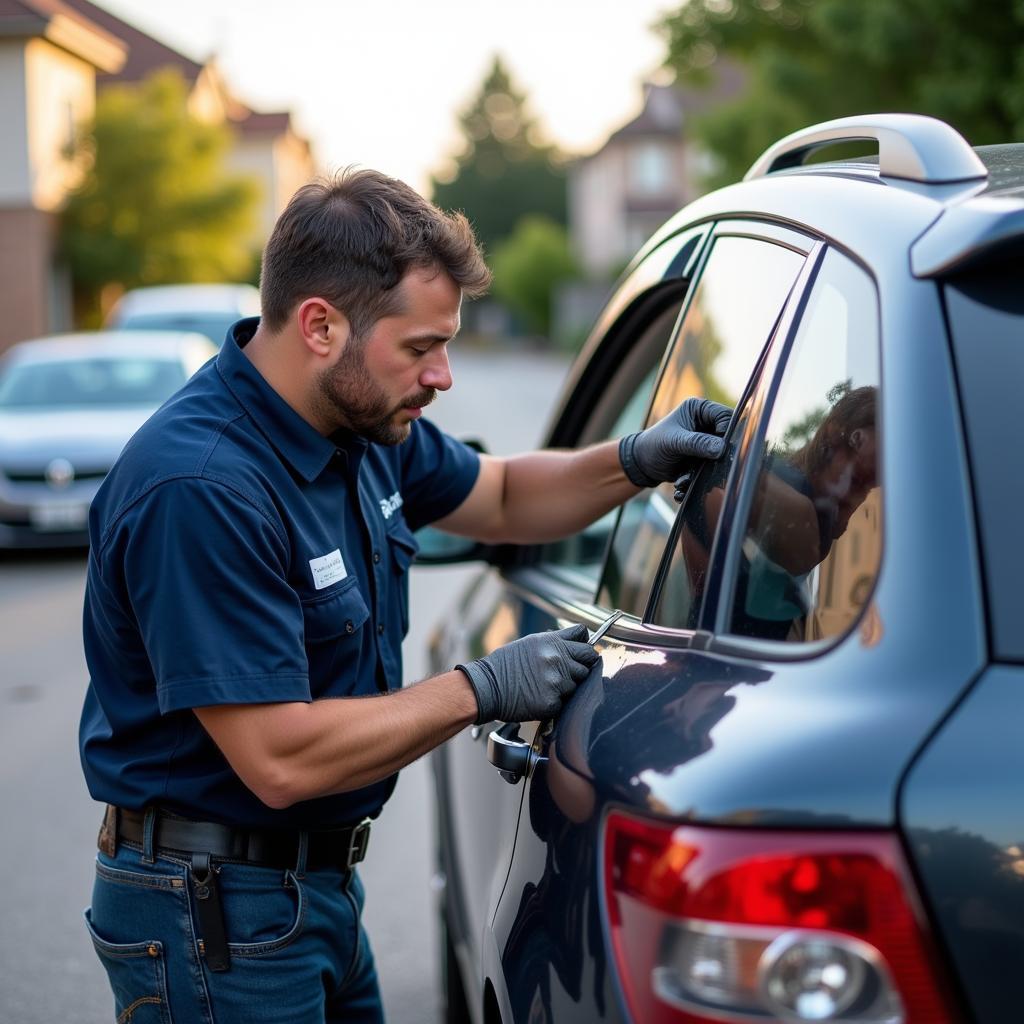 Mobile Car Window Repair Technician