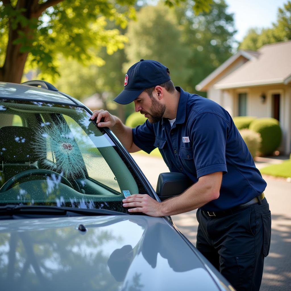 Mobile Car Window Repair Technician on Sunday