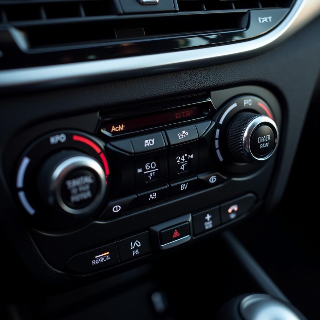 Modern Car AC Control Panel